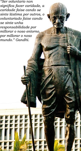 Estatua de Gandhi.